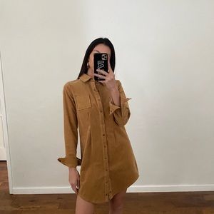 Chaser button up corduroy dress